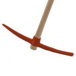 Pioche terrassier - mermier 985106 me - acier 25 kg - manche 90 cm - orange