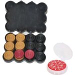 Pions de carrom - uber - set de tournoi en bois de haute qualit�