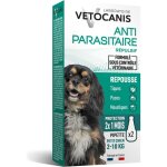 Pipettes anti puces chien 2x1 mois sans tiques puces moustiques antiparasitaire chien 2 � 10 kg a base ...