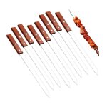 Pique � brochette - inox - 8 pi�ces - r�utilisable - pratique - r�sistant � la chaleur