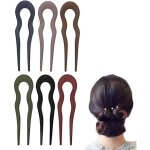 Pique � cheveux - 6 pi�ces - �pingle � chignon - design simple - 6 couleurs vari�es