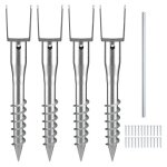 Piquet de clôture - vevor - ancre de poteau sans creuser support à visser diy 4 pcs 100 x 70 x 700 mm, ... Piquet de clôture - vevor - ancre de poteau sans creuser support à visser diy 4 pcs 100 x 70 x 700 mm, ...