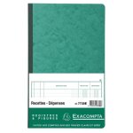 Carnet de comptabilit� - exacompta - piq�re - 32x195 cm - recettes - d�penses - 80 pages