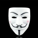 Masque de dguisement v pour vendetta guy fawkes - getek - blanc - halloween