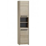 Armoire colonne de salle de bains - pisa - marron - 170x40x30cm - 2 portes - 5 étagères Armoire colonne de salle de bains - pisa - marron - 170x40x30cm - 2 portes - 5 étagères