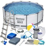 Piscine � armature tubulaire - bestway - 366x122 cm - pompe de filtration 2006 l / h - �chelle s�curis�e ...