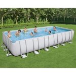 Piscine autoportante rectangulaire bestway power steel 732x366x132 cm - filtre  cartouche - 30. 045 ...