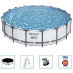 Piscine autoportante steel pro max 549x122 cm - bestway - gris - 23 062 l - filtre  cartouche