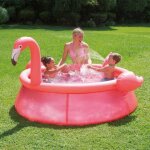 Piscine gonflable summer waves flamingo rose