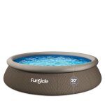 Piscine autoportante funsicle quickset designer dark double rattan ronde
