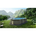 Piscine en bois nemo 73x397 - h. 145 m fixations  sceller - bas7305ospi + sza
