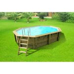 Piscine bois tonga ubbink allongée en kit 610x400x120 cm Piscine bois tonga ubbink allongée en kit 610x400x120 cm