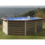 Piscine bois waterclip sabtang 510x320x129 cm hors sol octogonale Piscine bois waterclip sabtang 510x320x129 cm hors sol octogonale