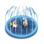 Piscine pour chiens - noname - 150 cm - pliable - arroseur - tapis de jeu anti - �claboussures