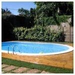 Piscine enterr�e acier ovale 800x400xh150 cm - gre - madagascar