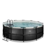 Piscine tubulaire - exit toys - black leather - 427x122cm - pompe filtrante - chelle