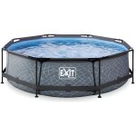 Piscine tubulaire ronde - exit toys - stone ø300x76cm - pompe filtrante - finition imitation pierre Piscine tubulaire ronde - exit toys - stone ø300x76cm - pompe filtrante - finition imitation pierre