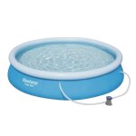 Piscine gonflable - bestway - fast set 457x84 cm - pompe filtrante incluse - tritech - extrieur