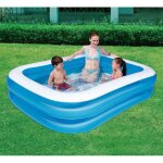 Piscine gonflable pour enfants - bestway - rectangulaire - 201 x 150 x 51 cm - bleu