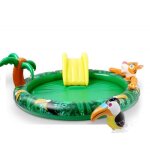 Piscine gonflable - bb loisir - jungle - 182x165x62 cm - toboggan - sécurisée pour enfants Piscine gonflable - bb loisir - jungle - 182x165x62 cm - toboggan - sécurisée pour enfants