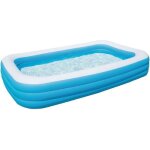 Piscine gonflable de luxe - bestway - enfant et famille - bleu - 3 boudins - 305x183x56 cm