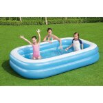 Piscine gonflable rectangulaire bestway 262 x 175 x 51 cm - bleu et blanc - pour enfant - utilisation ...
