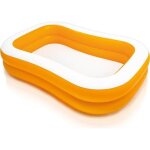 Piscine gonflable rectangulaire - intex - family abricot - dimensions 229x147x46cm - pvc