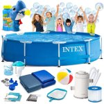 Piscine de jardin � armature - intex - 305x76 cm - pompe de filtration incluse - pvc � 3 couches - renforcemen ...
