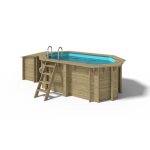 Piscine en bois coral 325x325 - h. 118 m autoportante - bas7301osp + sza