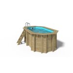 Piscine en bois coral 325x325 - h. 118 m autoportante - bas7301osp