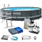 Piscine de jardin � cadre - intex - 488x122 cm - ultra xtr frame - ensemble 12en1 - pvc � 3 couches