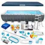 Piscine de jardin � cadre - intex - 732x366x132 cm - ensemble 21w1 - pompe de filtration - �chelle s�curis�e ...