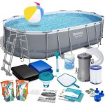 Piscine de jardin tubulaire - bestway - 488x305x107 cm - ensemble 18 en 1 - pompe de filtration incluse ...