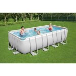 Piscine power steel rectangulaire 488x244x122 cm - bestway - gonflable - hors - sol - gris