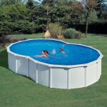 Piscine hors sol acier huit 4870 l530 * l340 * h120 - gre - rectangulaire - piscine hors sol - bleu - ...