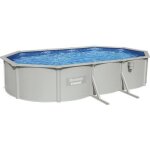 Piscine hors sol bestway hydrium ovale 610x360x120 cm avec paroi en acier renforc purateur  sable ...