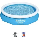 Bestway bestway piscine gonflable ronde bestway fast set 305 x 66 cm bleu