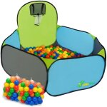 Piscine tente pumba de eyepower + 200 balles colores + panier de basket - ball + tui pour le garder ...