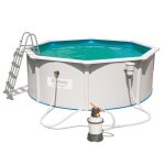 Piscine tubulaire - bestway - hydrium steel wall pool - 360 x 120cm - filtre  sable - parois acier