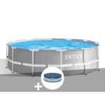 Kit piscine tubulaire intex prism frame ronde 366 x 099 m + bche de protection