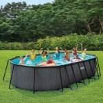 Piscine tubulaire ovale oasis designer? funsicle dark 610 x 366 x 122m