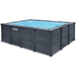 Piscine tubulaire rectangulaire intex graphite 4 x 3 x 124 m 400 x 300 x 124 cm gris Piscine tubulaire rectangulaire intex graphite 4 x 3 x 124 m 400 x 300 x 124 cm gris