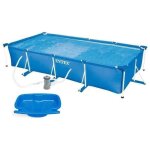 Piscine tubulaire rectangulaire intex metal frame junior (l)450 x (l)220 x (h)084m avec pdiluve