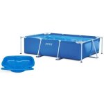 Piscine tubulaire rectangulaire metal frame intex (l)260 x (l)160 x (h)065m avec p�diluve