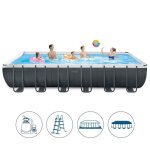 Piscine tubulaire hors sol intex - 732 x 366 x h132 cm - filtre  sable - accessoires 26364
