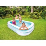 Piscinette rectangulaire family - intex - 770 litres - 6 ans et + - 262 x 175 x 56 cm