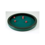 Piste de d�s prestige verte en bois gain�e - jeux de soci�t� pour enfants - 43 cm de diam�tre