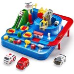 Piste de voiture jouet - city rescue car - piste 2 en 1 - hlicoptre et bus - pour enfants 2 - 12 ans ...