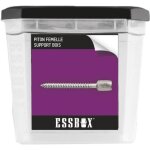 Piton femelle essbox scell - it support bois - �6 x 60 mm pour tige filet�e �m6 mm x 100 mm - boite de ...