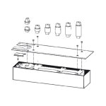 Pivot de sol et accessoires - dorma - 45200407 - axe carr� - rallong� 25 mm - accessoire ferme - porte ...
